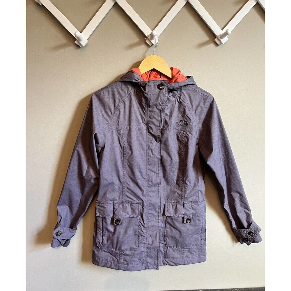 THE NORTH FACE Women’s Sz SP Small Lavender Windbreaker Rain Hooded Jacket Coat - Picture 1 of 7